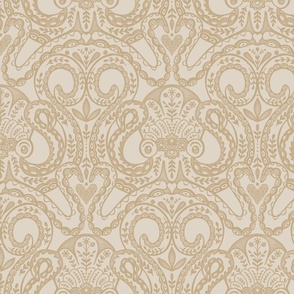 folk octopus damask sand