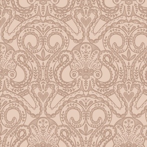 folk octopus damask nude