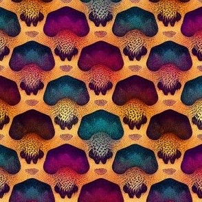 Leopard skin surreal colorful design