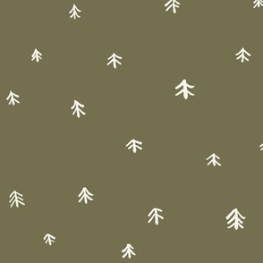 [large] Simple Christmas Tree Forest - Dark Green