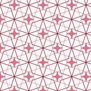 Christmas geometric stars pink