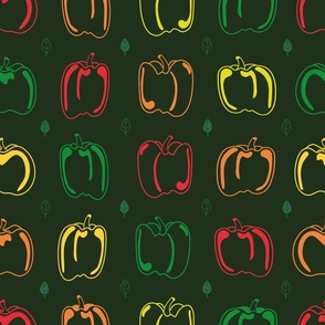 Neon Bell Peppers Texture