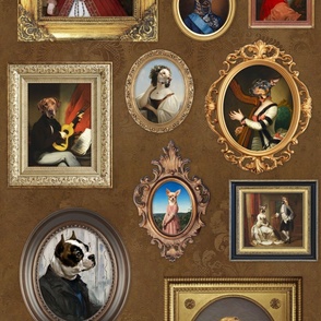 Dog Lovers Portrait Collection in copper brown