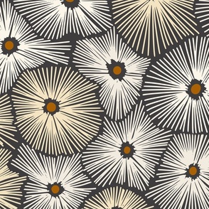 Abstract boho Sea anemones - L