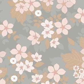 Delicate Florals Gray Large