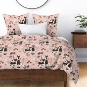 cats on vacation pink XL