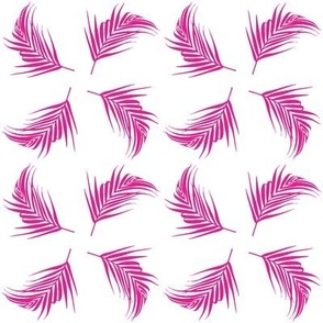 Pink Palm Leaves / Minimalist /  small scale