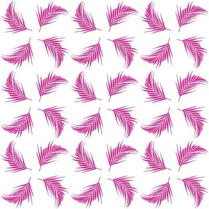 Pink Palm Leaves / Minimalist / medium scale