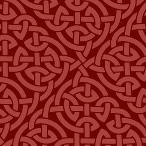Celtic knot allover, dark red