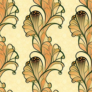 The Subtle Honeycomb - Hand Painted Art Nouveau
