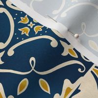 Italian tiles or cheater quilt mediterranean azulejos 24 inch repeat