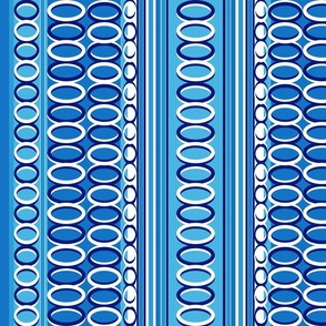 Vivid Party Table Linen Stripes Blue 