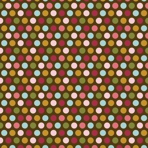 (S)  Dots in tropical colors brown