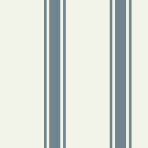 Elegant Panel Stripes | Lemon Teal Thick