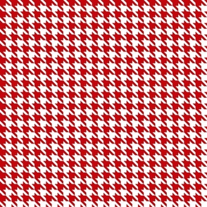 Red and White Houndstooth 1"