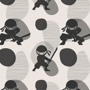 Ninjas on modern lined blobs
