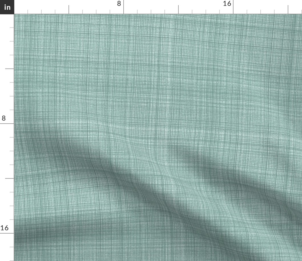 Classic Gingham Checks Plaid Natural Hemp Grasscloth Woven Texture Classy Elegant Simple Green Blender Earth Tones Opal Light Pine Green Blue Turquoise A3BFB6 Subtle Modern Abstract Geometric