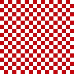Red and White Checkerboard 1"