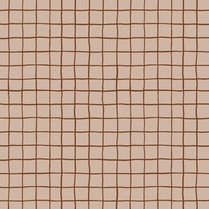 Coffee Grid Fabric, Wallpaper and Home Decor | Spoonflower