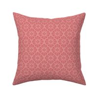 Tulip Motif in Coral Pink Small Scale	