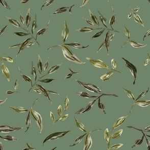 Medium - Venice Leaves - Mint Green