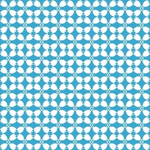 Blue white geometric 