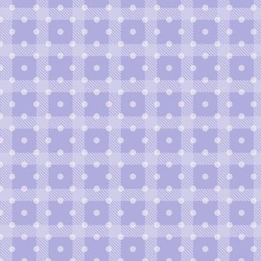 Baby Bunny Easter Coordinate Gingham Checker and Polkadots in Lavender and Antique White