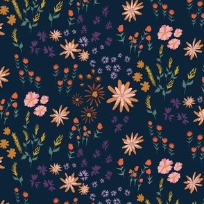 Ditsy Floral on Navy