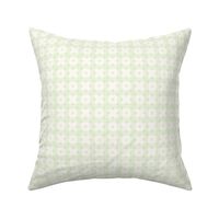 Baby Bunny Easter Coordinate Gingham Checker and Polkadots in Antique White and Spring Green