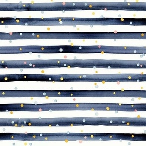 confetti dots on dk blue stripe 0.37in Crystal Walen