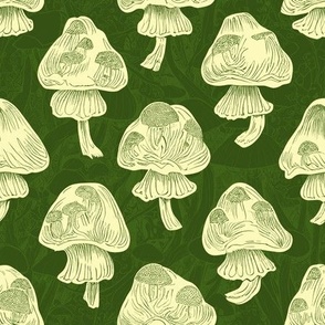 Mushrooms & Fun Guys -  Green