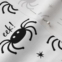 ( medium) Spider, Halloween, black and white, eek!