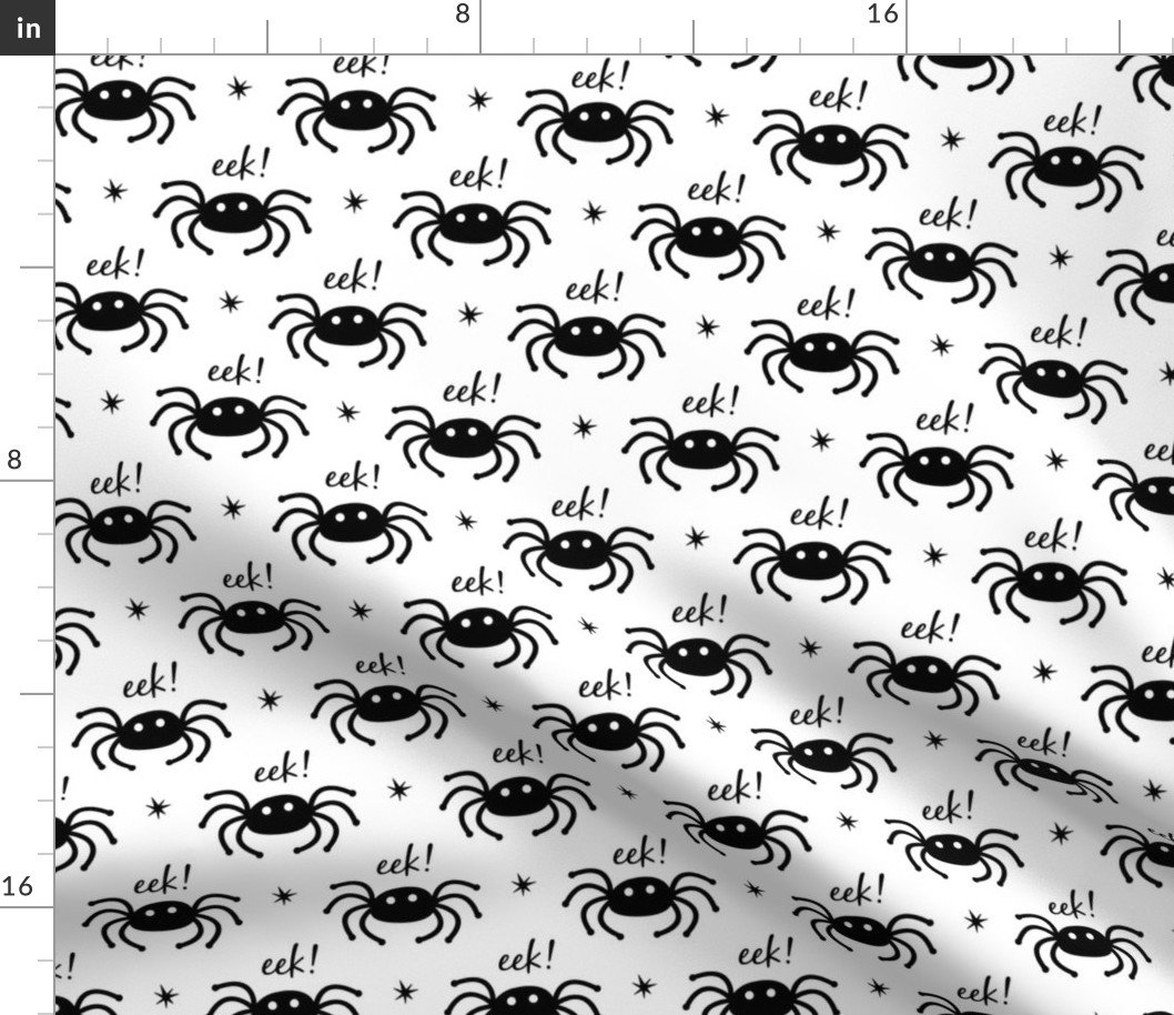 ( medium) Spider, Halloween, black and white, eek!