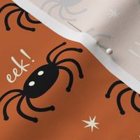 ( medium) Spider, Halloween, black, eek! Orange