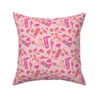 MEDIUM pink western cowgirl fabric - fuchsia pink fabric