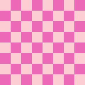 1" pink fuchsia checkerboard fabric - cute trendy 2023 design