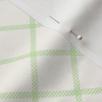 Smaller Scale Spring Green Lattice Plaid on Antique White Baby Bunny Nursery Coordinate