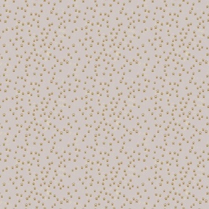 Cat pawprints gold on gray background // pet room // kids room // nursery (small)
