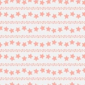 Star Stripes - pink on white