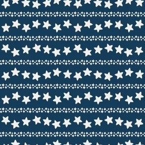 Star Stripes - white on navy