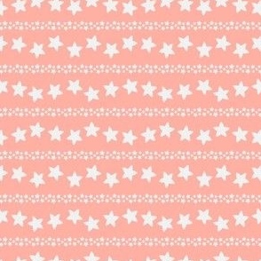 Star Stripes - white on pink