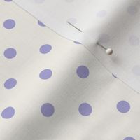 Bigger Scale Polkadots Lavender on Antique White Baby Bunny Easter Nursery Coordinate