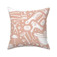 Cats and Dogs Salle de Bains - Blush Pink Large Scale