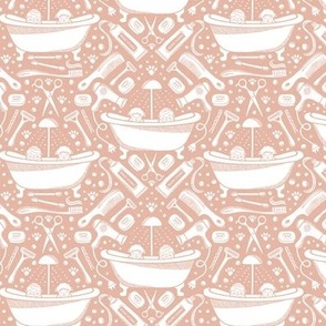 Cats and Dogs Salle de Bains - Blush Pink Small Scale