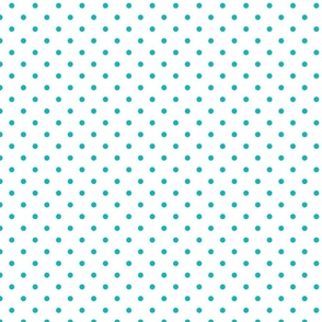 Robin Blue Polka Dots over White