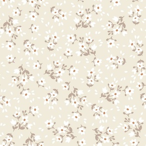 Ditsy Floral Cream Large