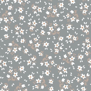 Ditsy Floral Grey Large