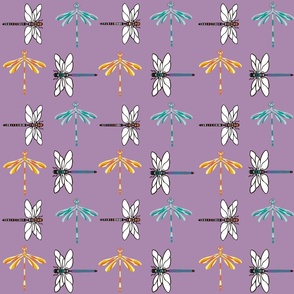 DRAGONFLIES LAVENDER SMALL SCALE