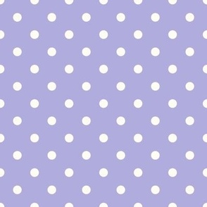 Bigger Scale Polkadots Antique White on Lavender Baby Bunny Easter Nursery Coordinate