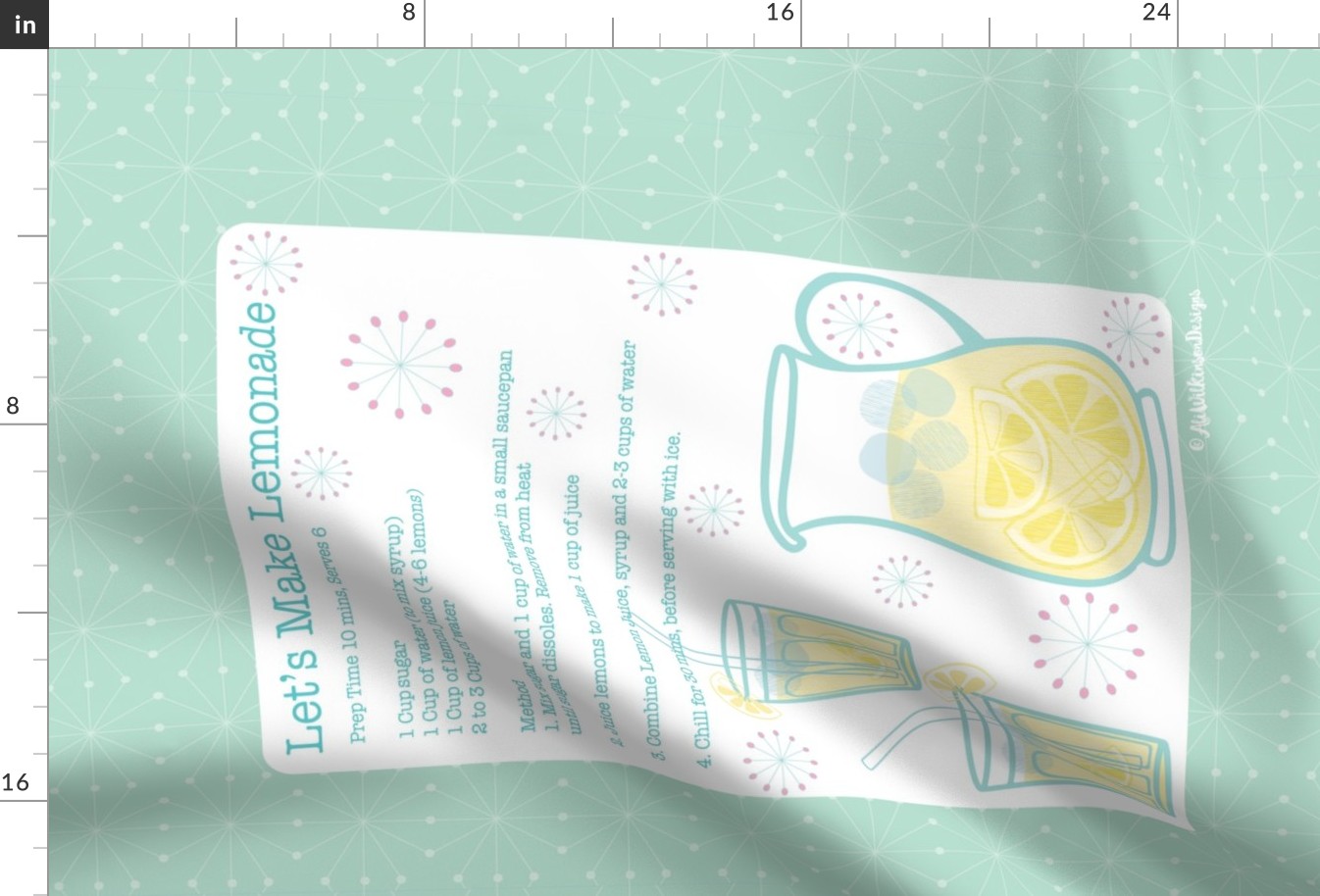 Lemonade_Recipe_Tea_Towel_-_Mint-New